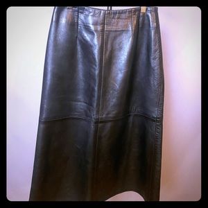 SWANN by Antonia Rovira Leather Skirt